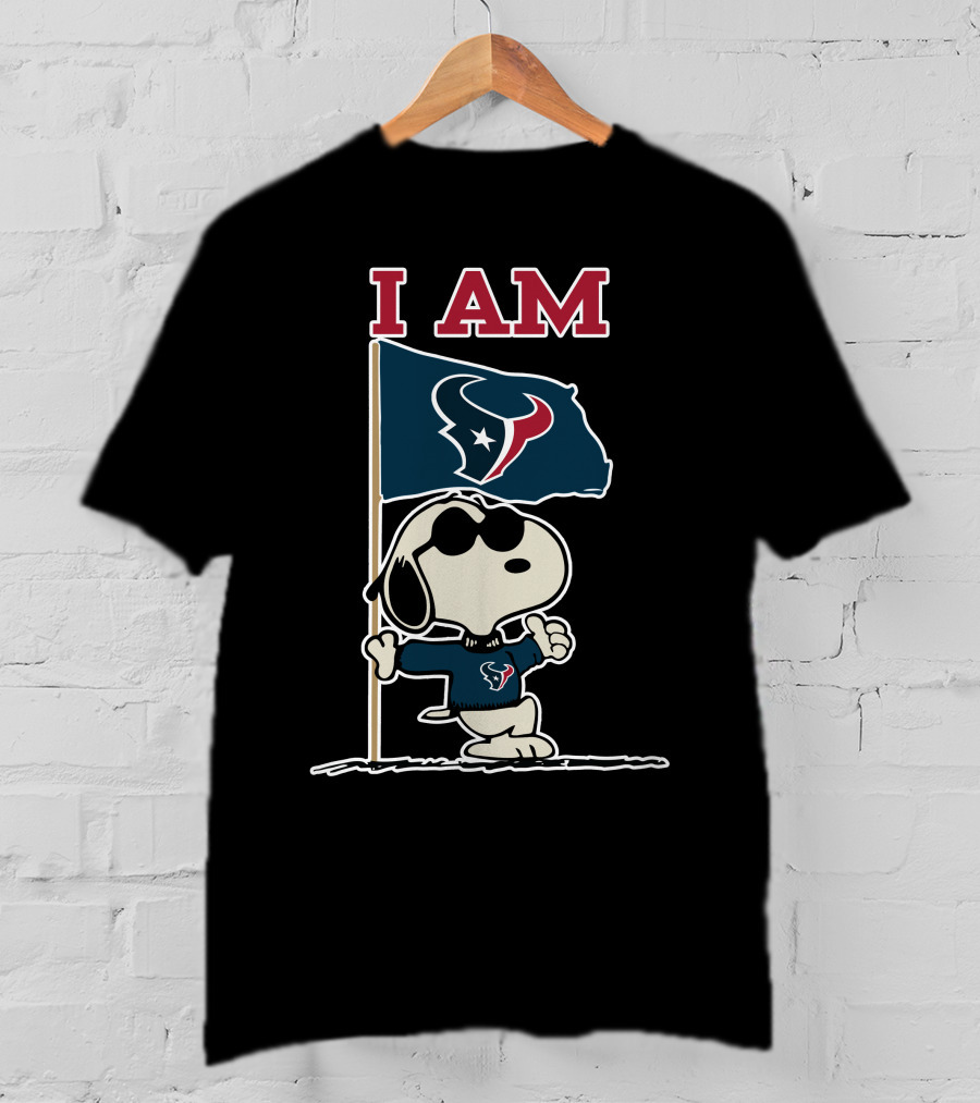I Am Houston Texans Snoopy T-Shirt