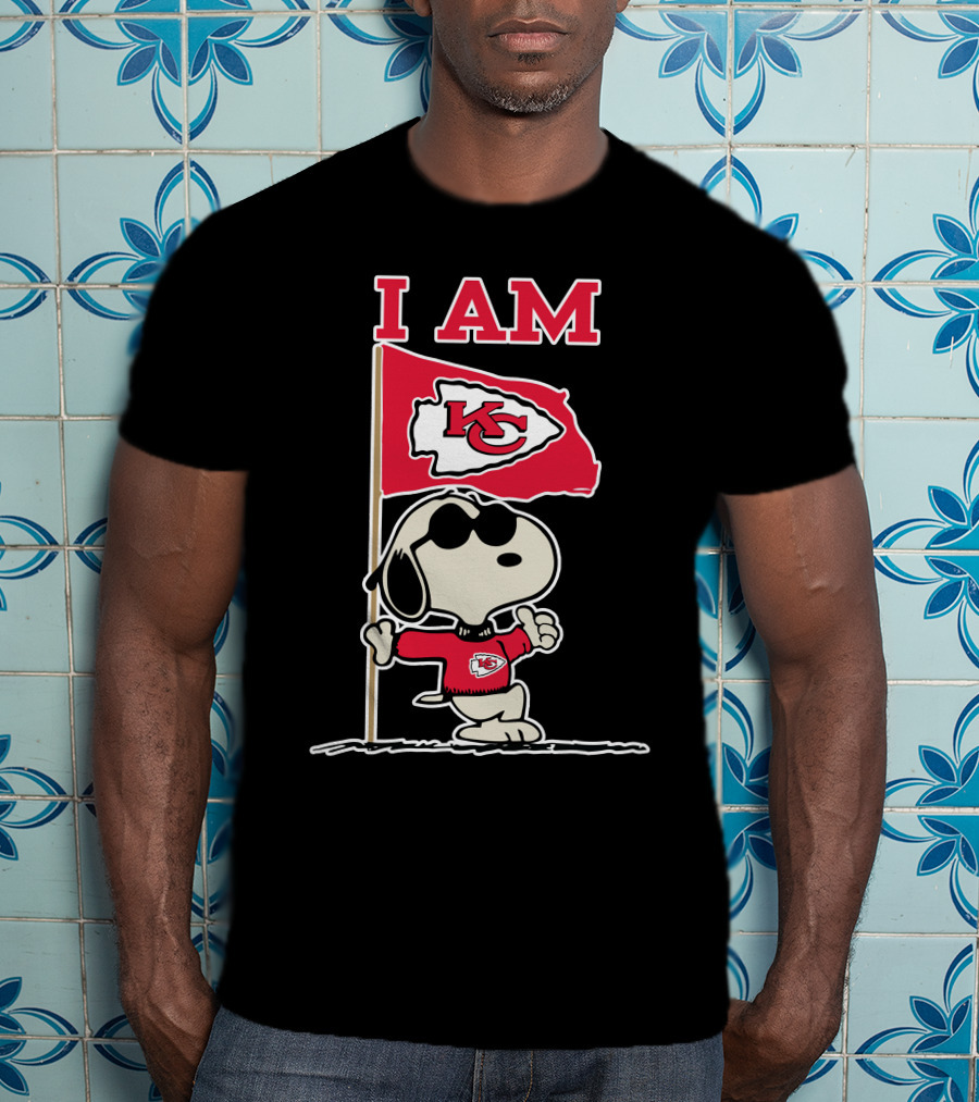 I Am Kansas City Chiefs Snoopy Kc Flag T-Shirt