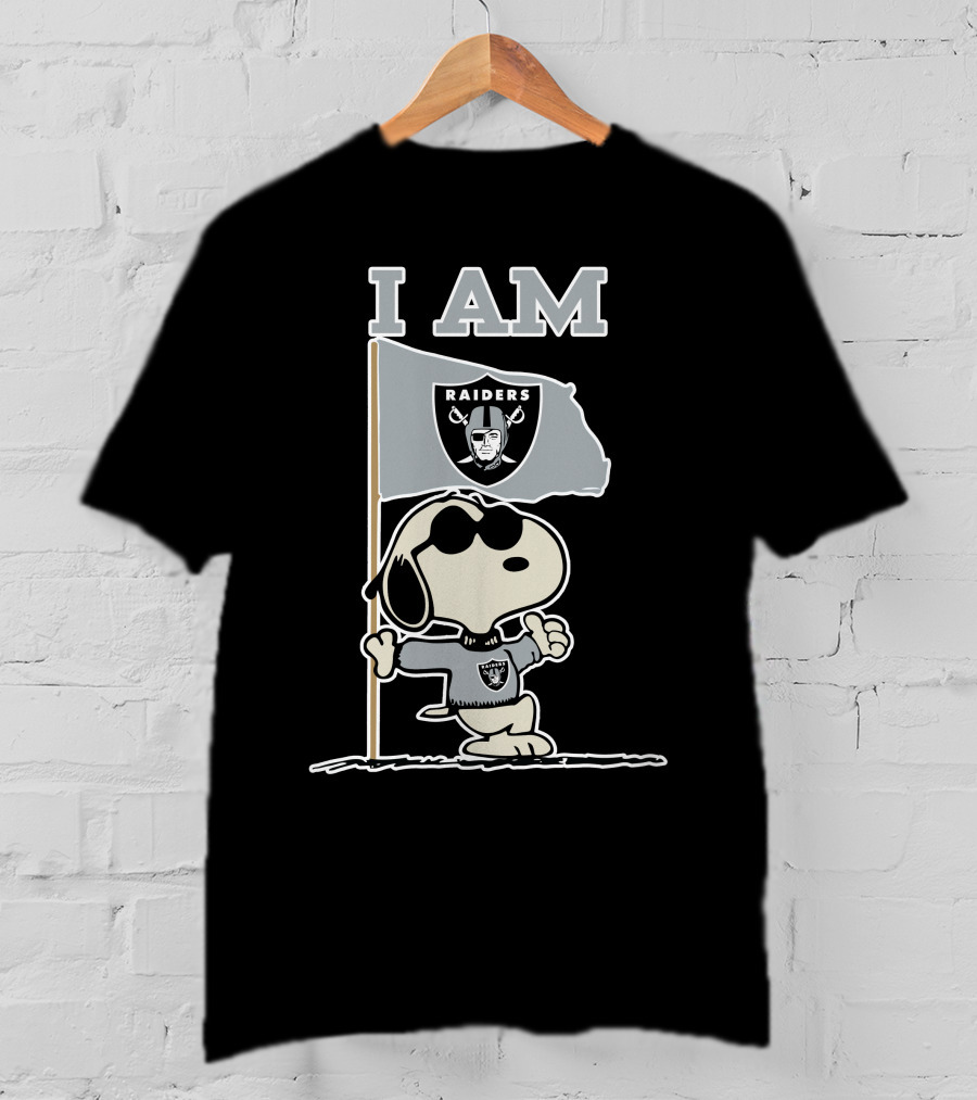 I Am Las Vegas Raiders Snoopy Flag T-Shirt