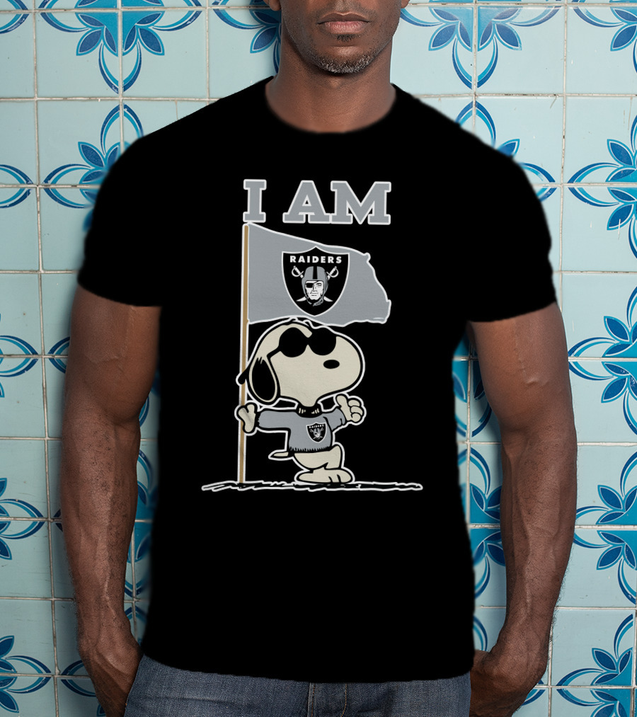 I Am Las Vegas Raiders Snoopy Flag T-Shirt
