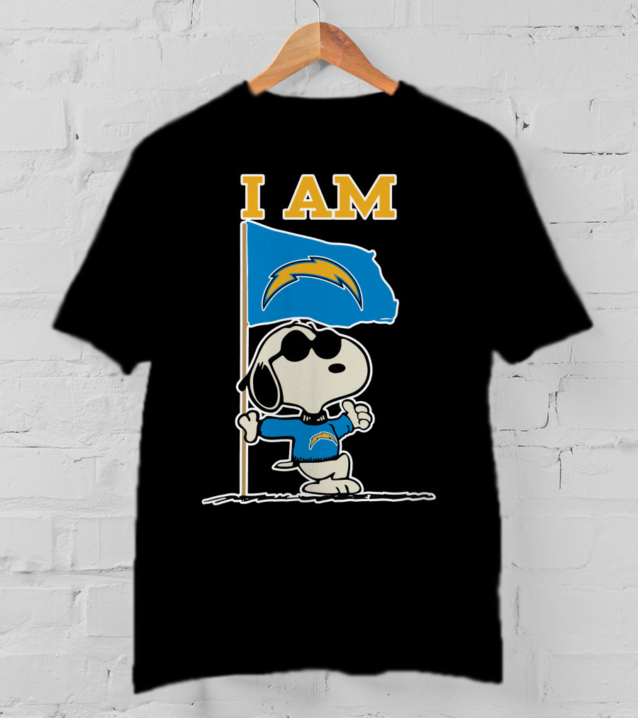 I Am Los Angeles Chargers Snoopy T-Shirt