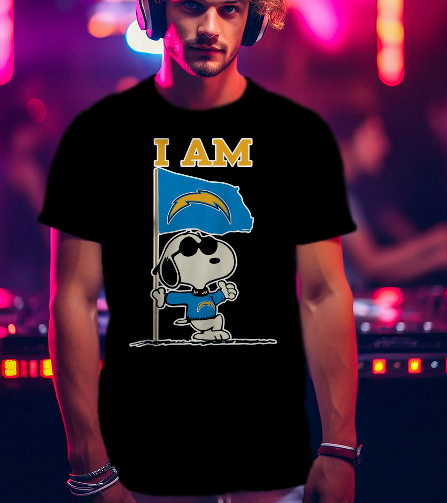 I Am Los Angeles Chargers Snoopy T-Shirt