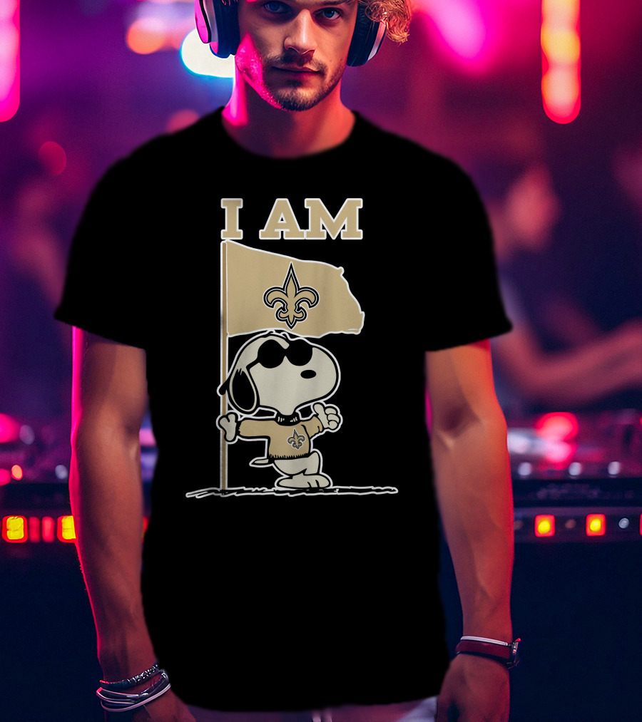 I Am New Orleans Saints Snoopy T-Shirt