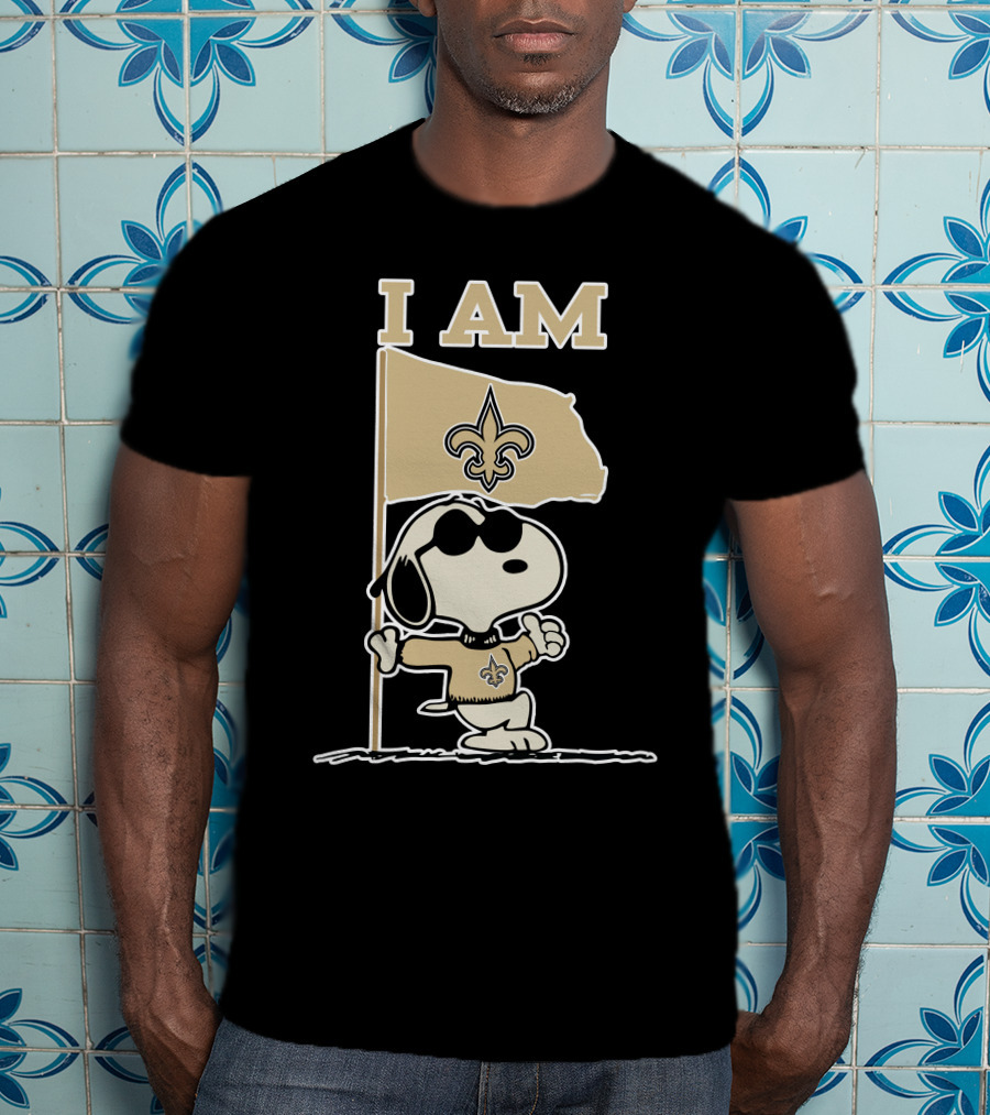 I Am New Orleans Saints Snoopy T-Shirt