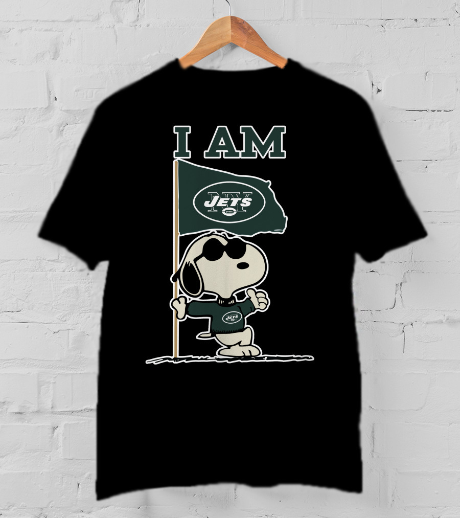 I Am Jets Snoopy New York Jets Flag T-Shirt