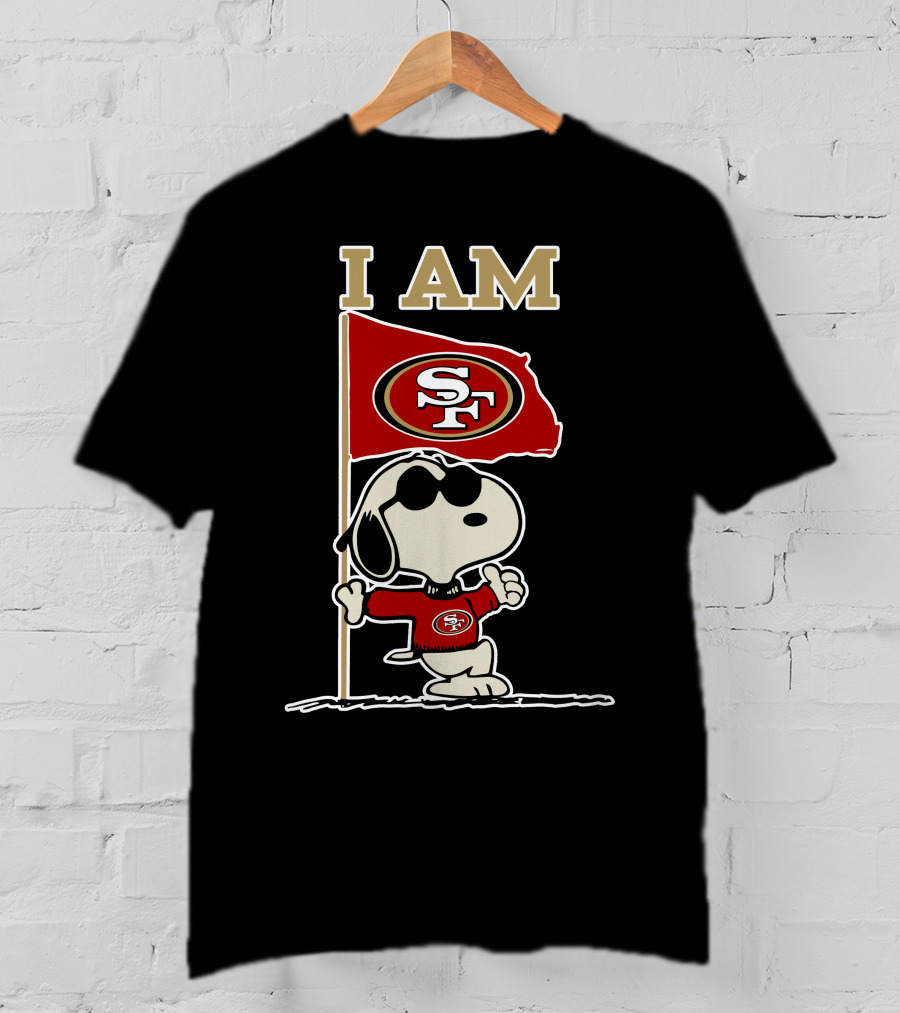 I Am San Francisco 49ers Snoopy Flag T-Shirt