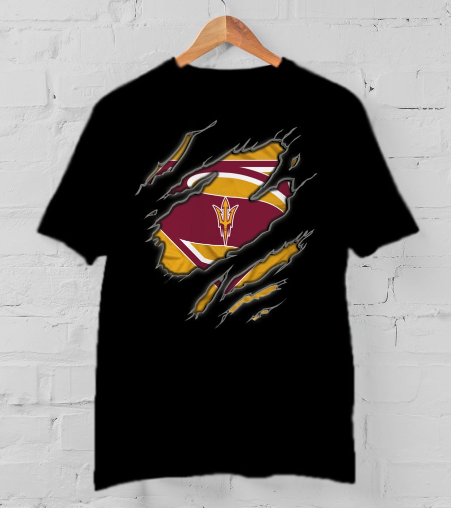 Arizona State Sun Devils Superman Ripped T-Shirt