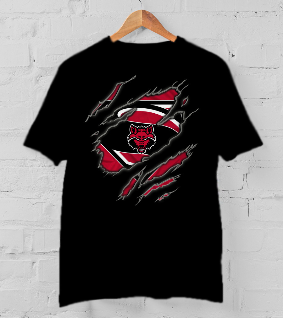 Arkansas State Red Wolves Superman T-Shirt
