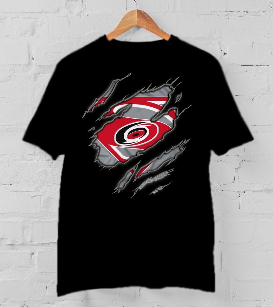 Carolina Hurricanes Superman Torn Logo 1 T-Shirt