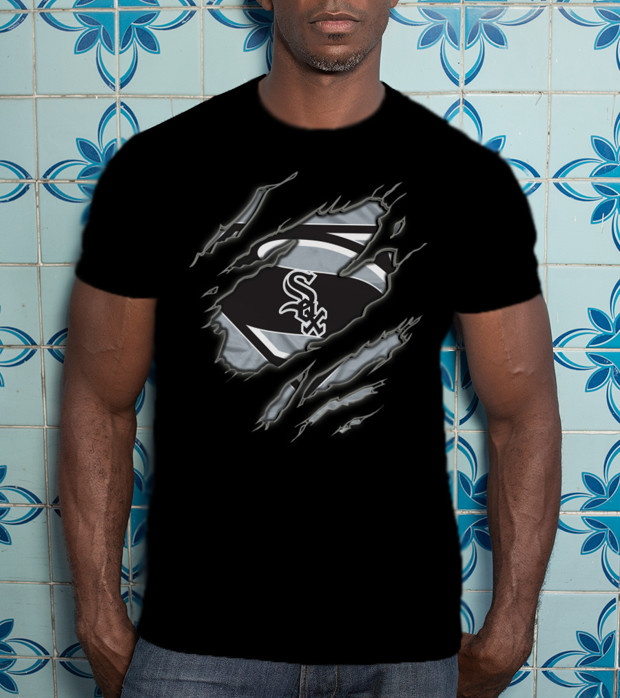 Chicago White Sox Superman Logo Tear T-Shirt