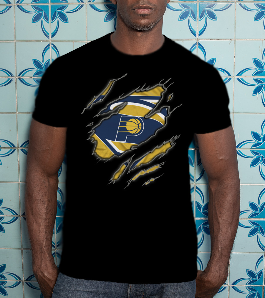 Indiana Pacers Superman P Logo Claw Marks T-Shirt