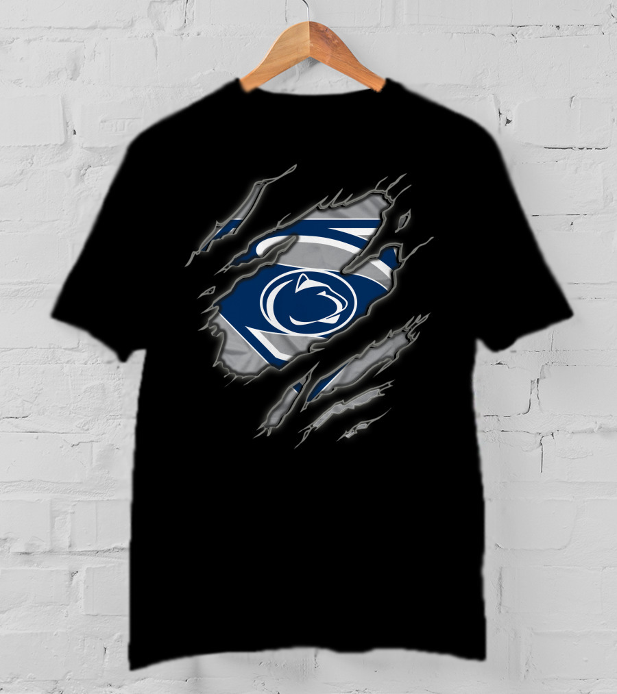 Penn State Nittany Lions Superman Themed Tear Through T-Shirt