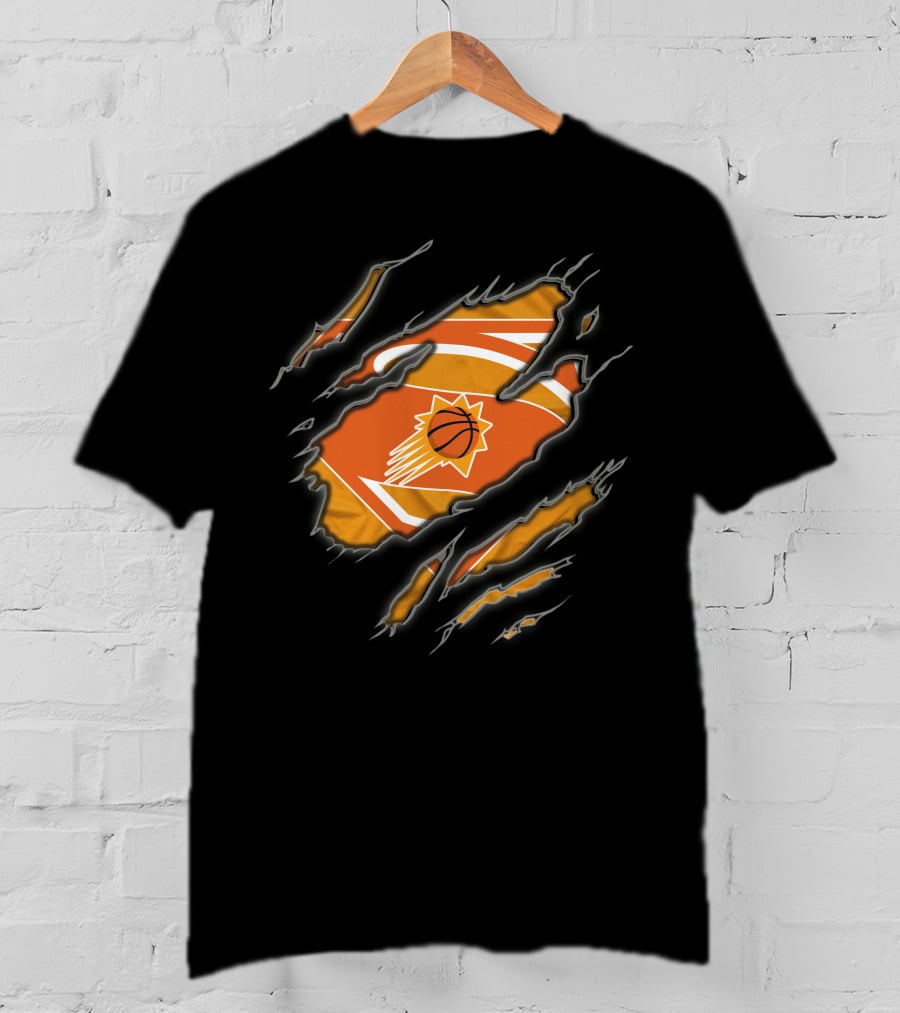 Phoenix Suns Basketball Logo Superman Torn T-Shirt
