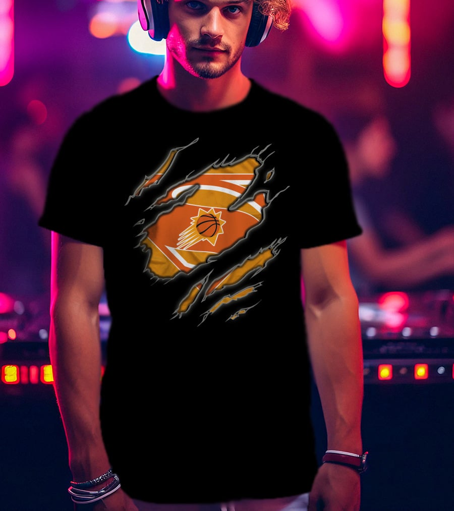 Phoenix Suns Basketball Logo Superman Torn T-Shirt