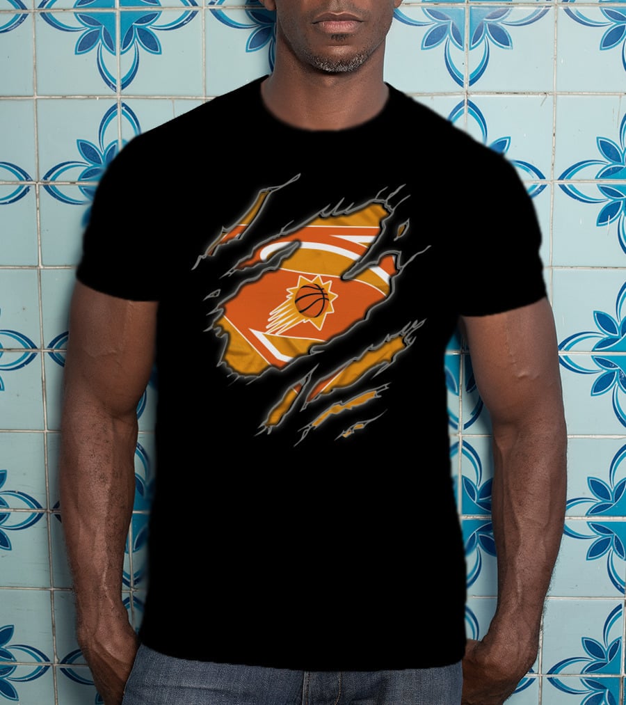 Phoenix Suns Basketball Logo Superman Torn T-Shirt