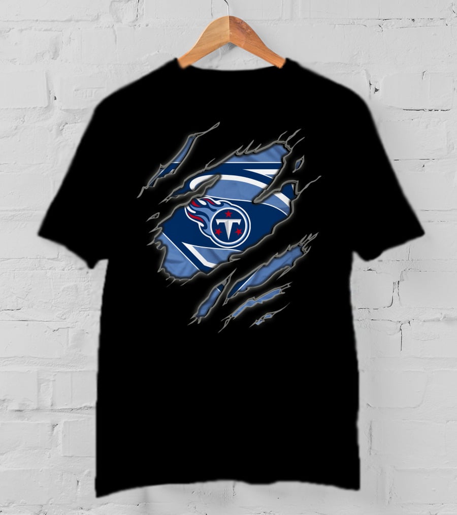 Tennessee Titans Superman Logo Tear 1 T-Shirt