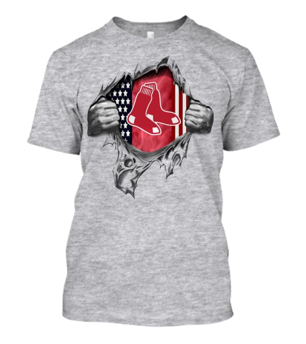 Boston Red Sox Stars And Stripes American Pride Burst T-Shirt