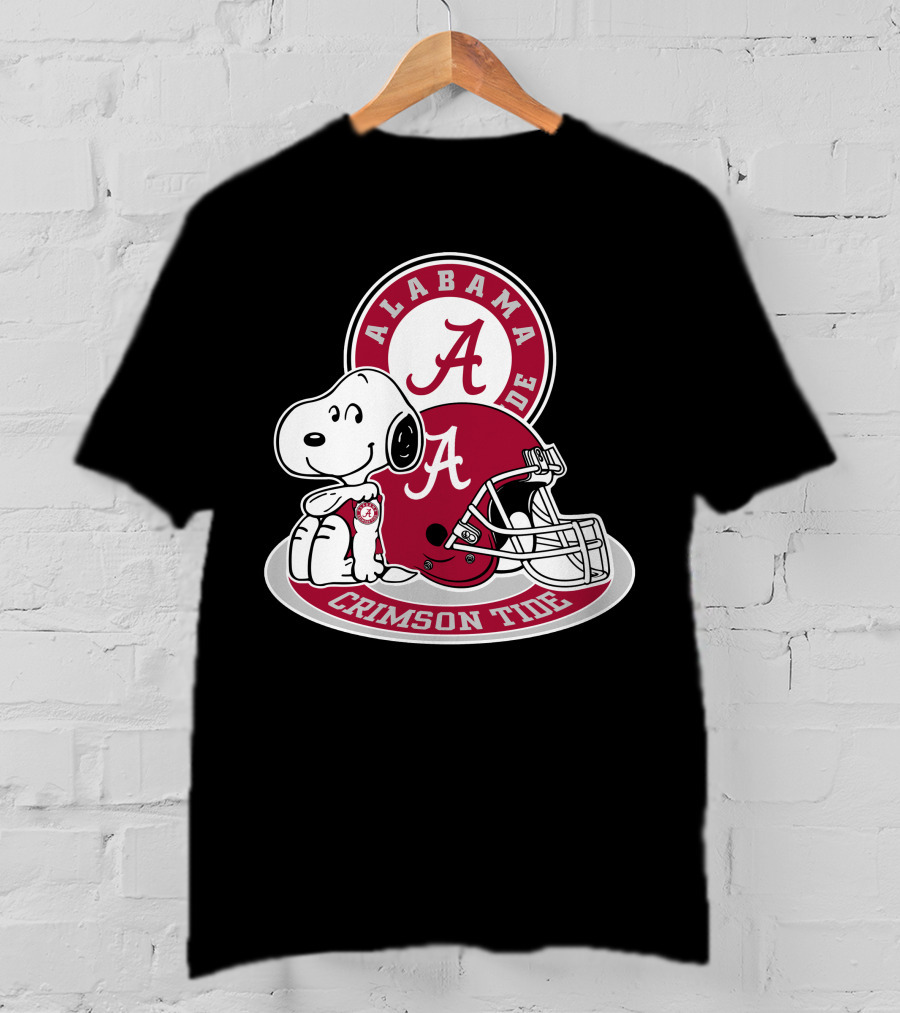 Alabama Crimson Tide Snoopy Helmet T-Shirt