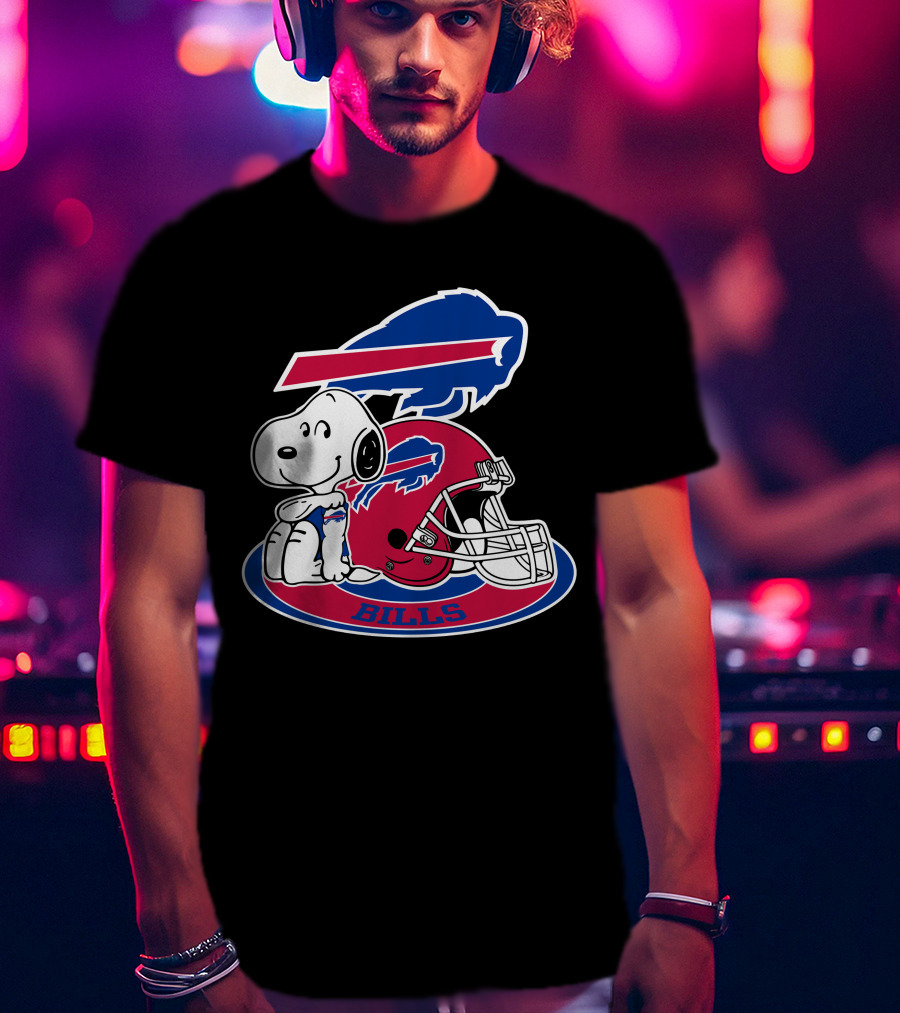Buffalo Bills Snoopy Helmet T-Shirt