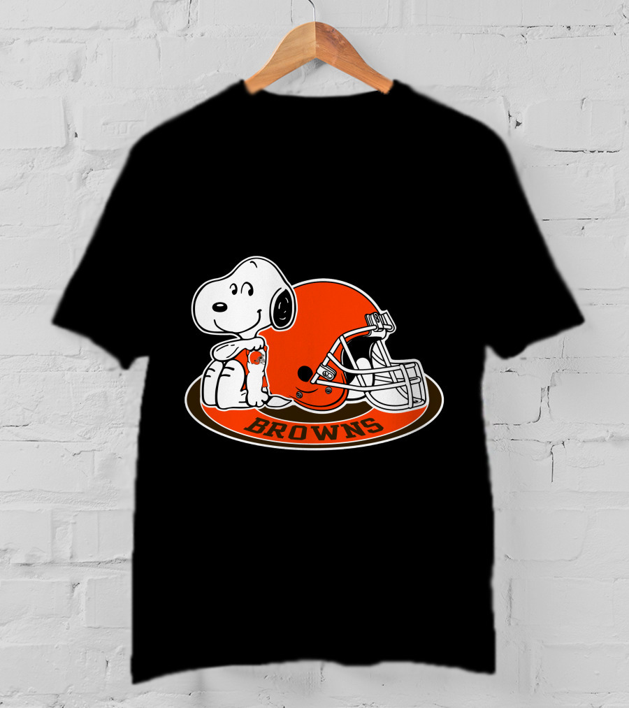 Snoopy Cleveland Browns Helmet Browns T-Shirt