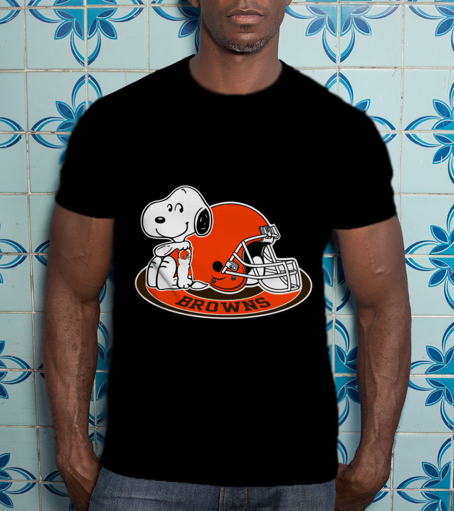 Snoopy Cleveland Browns Helmet Browns T-Shirt