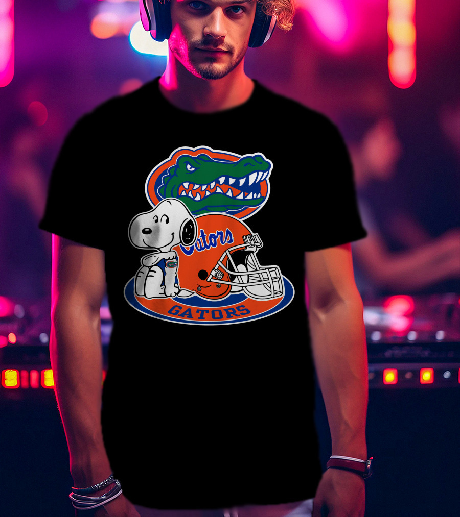 Florida Gators Snoopy Football Helmet Gators T-Shirt