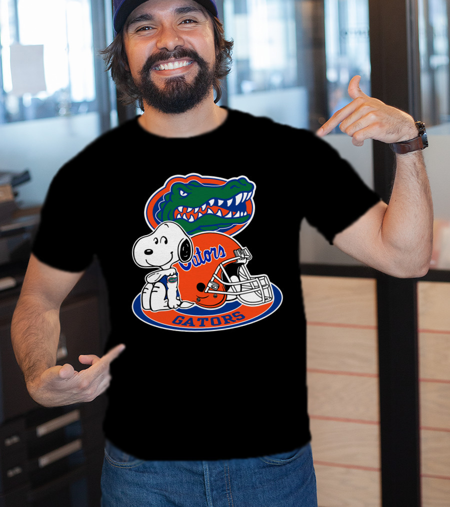 Florida Gators Snoopy Football Helmet Gators T-Shirt