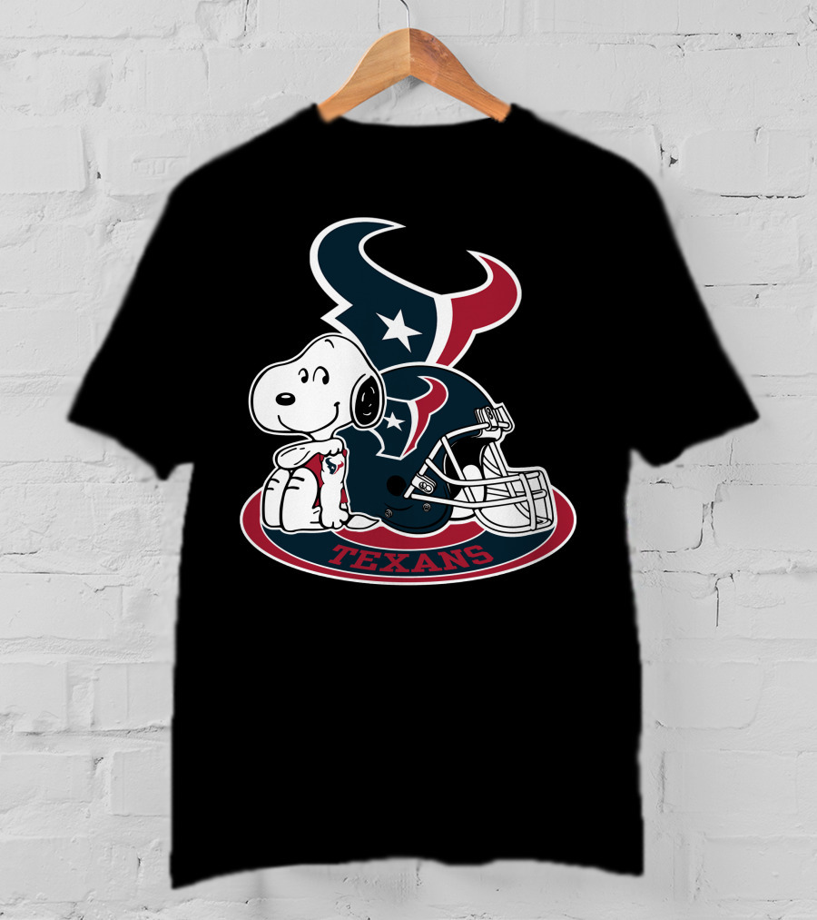 Houston Texans Snoopy Helmet T-Shirt