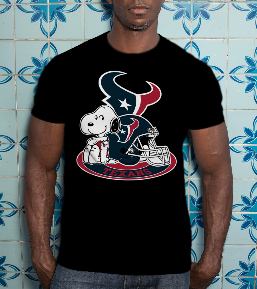 Houston Texans Snoopy Helmet T-Shirt