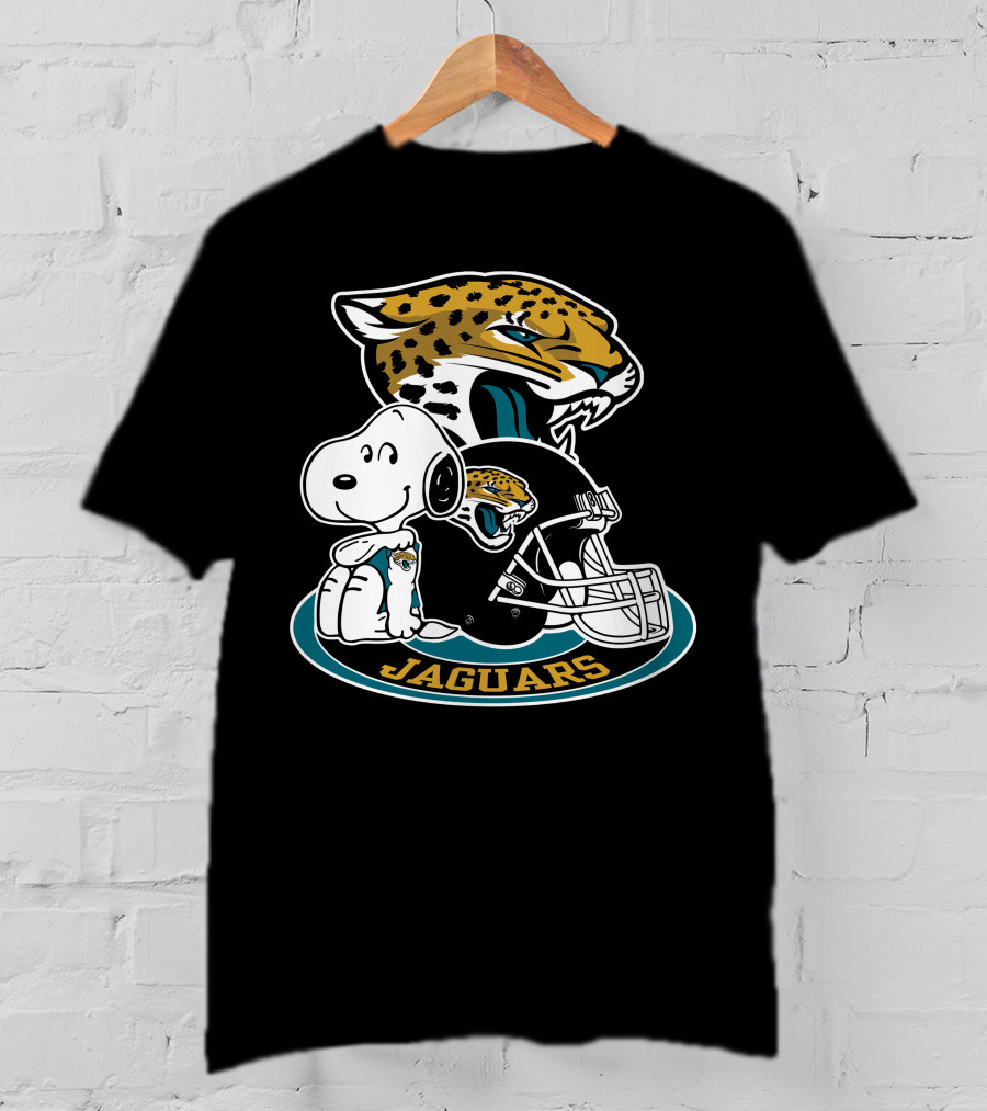 Jacksonville Jaguars Snoopy Helmet T-Shirt