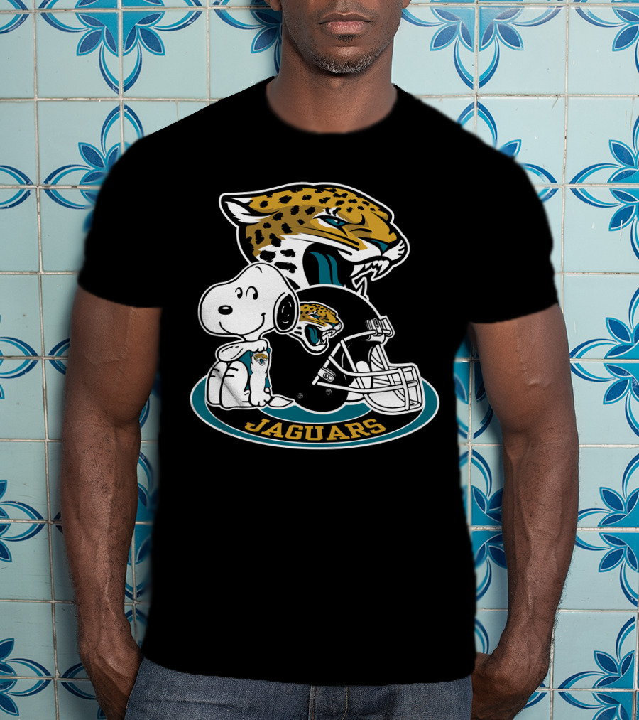 Jacksonville Jaguars Snoopy Helmet T-Shirt