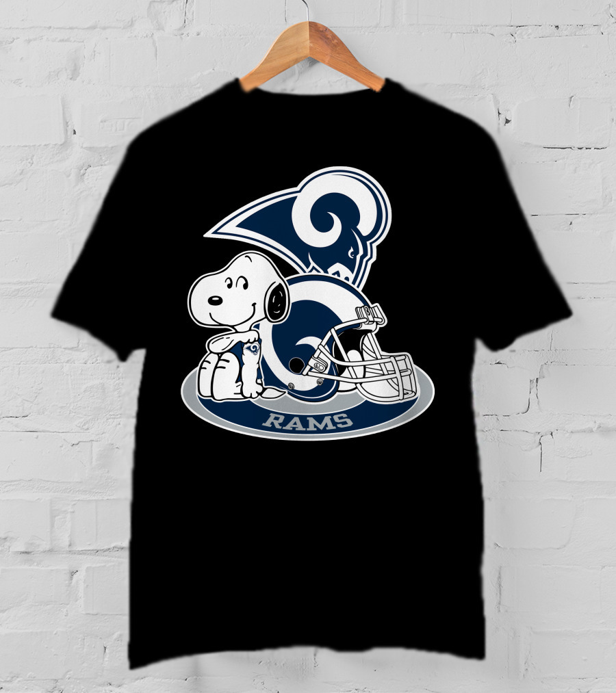 Los Angeles Rams Snoopy Football Helmet T-Shirt