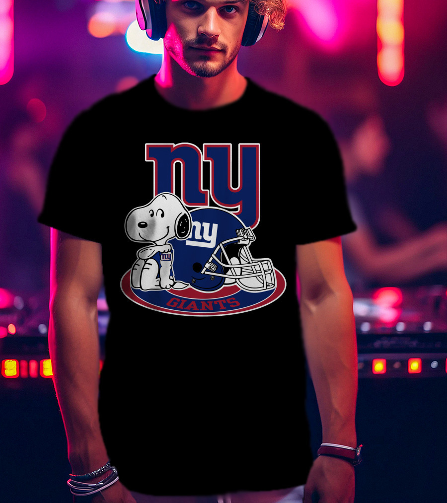 Ny Giants Snoopy Helmet Football T-Shirt