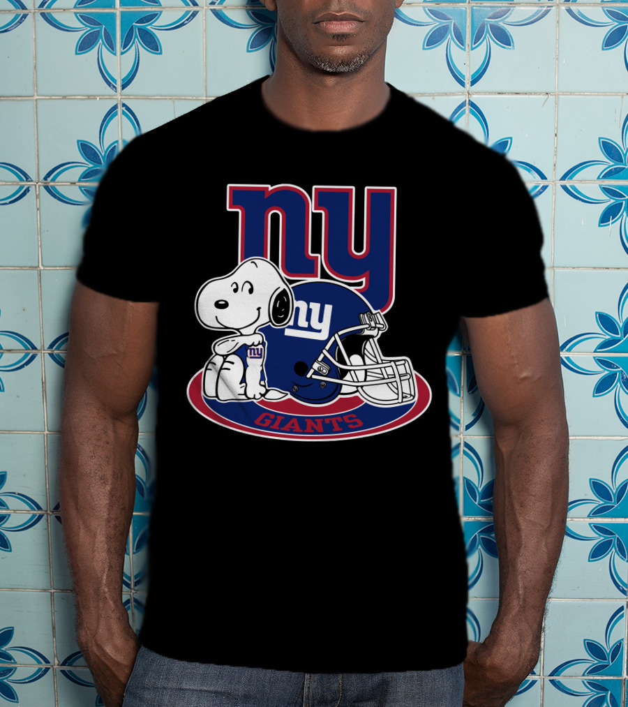 Ny Giants Snoopy Helmet Football T-Shirt