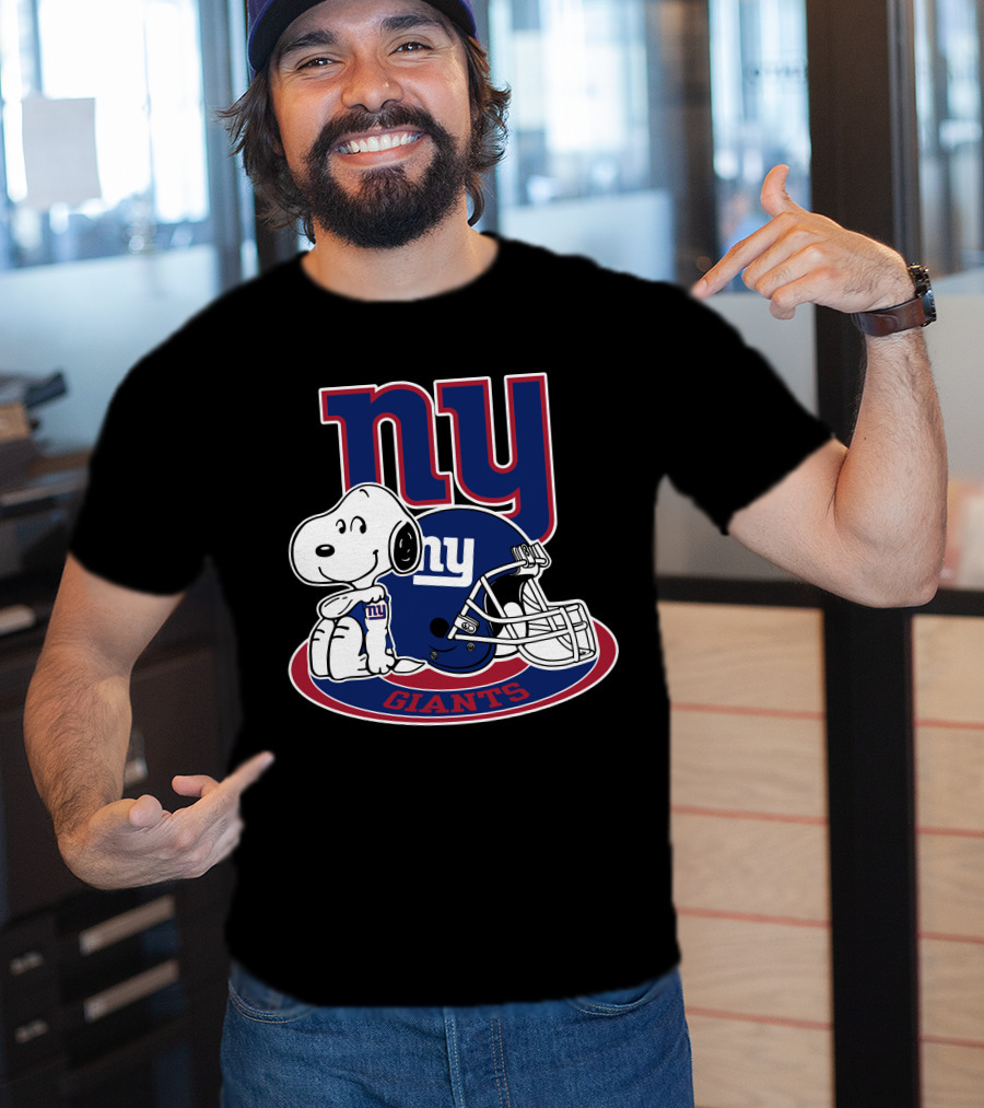 Ny Giants Snoopy Helmet Football T-Shirt