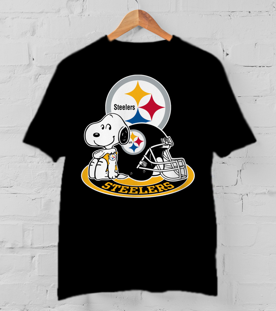 Steelers Snoopy Pittsburgh Helmet Nfl Peanuts Football Combination T-Shirt