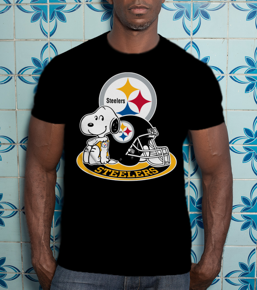 Steelers Snoopy Pittsburgh Helmet Nfl Peanuts Football Combination T-Shirt