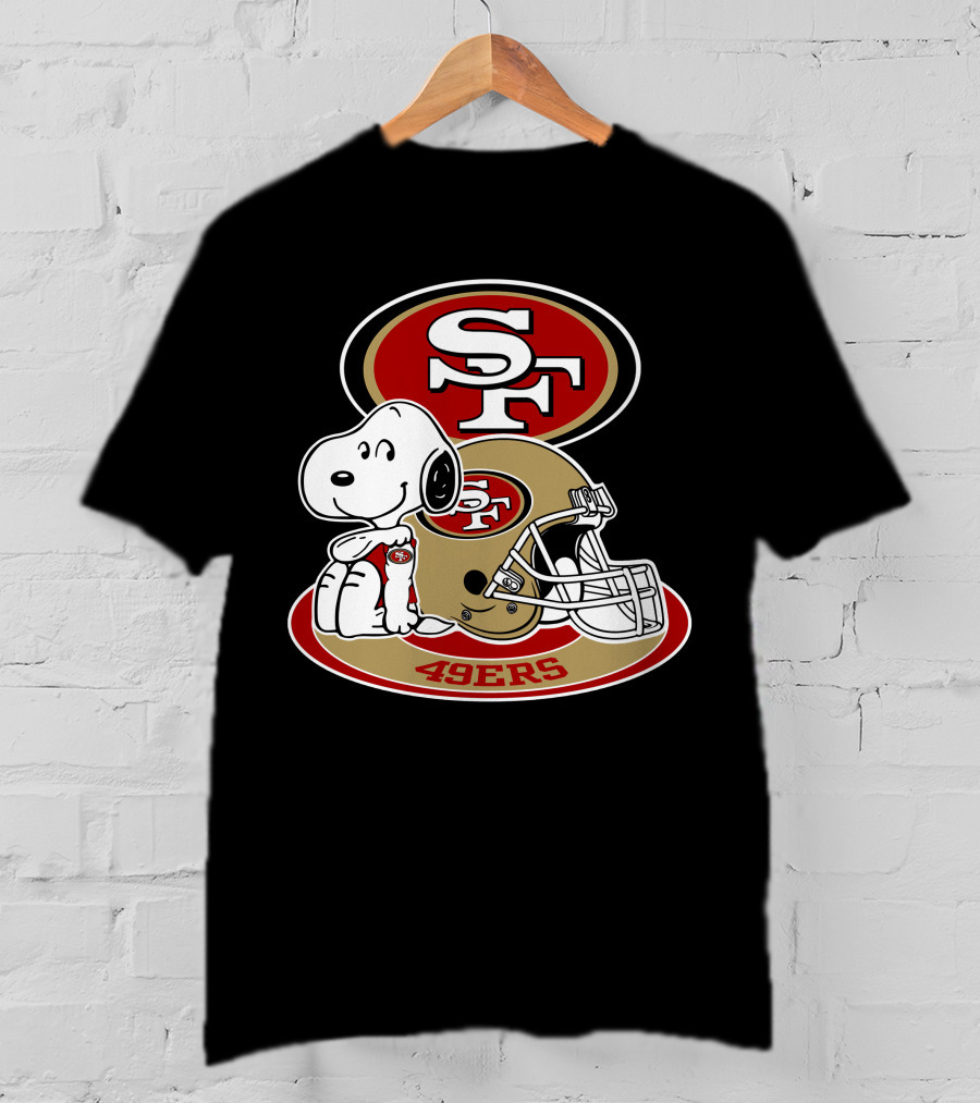 San Francisco 49ers Sf Snoopy Football Helmet 49ers T-Shirt