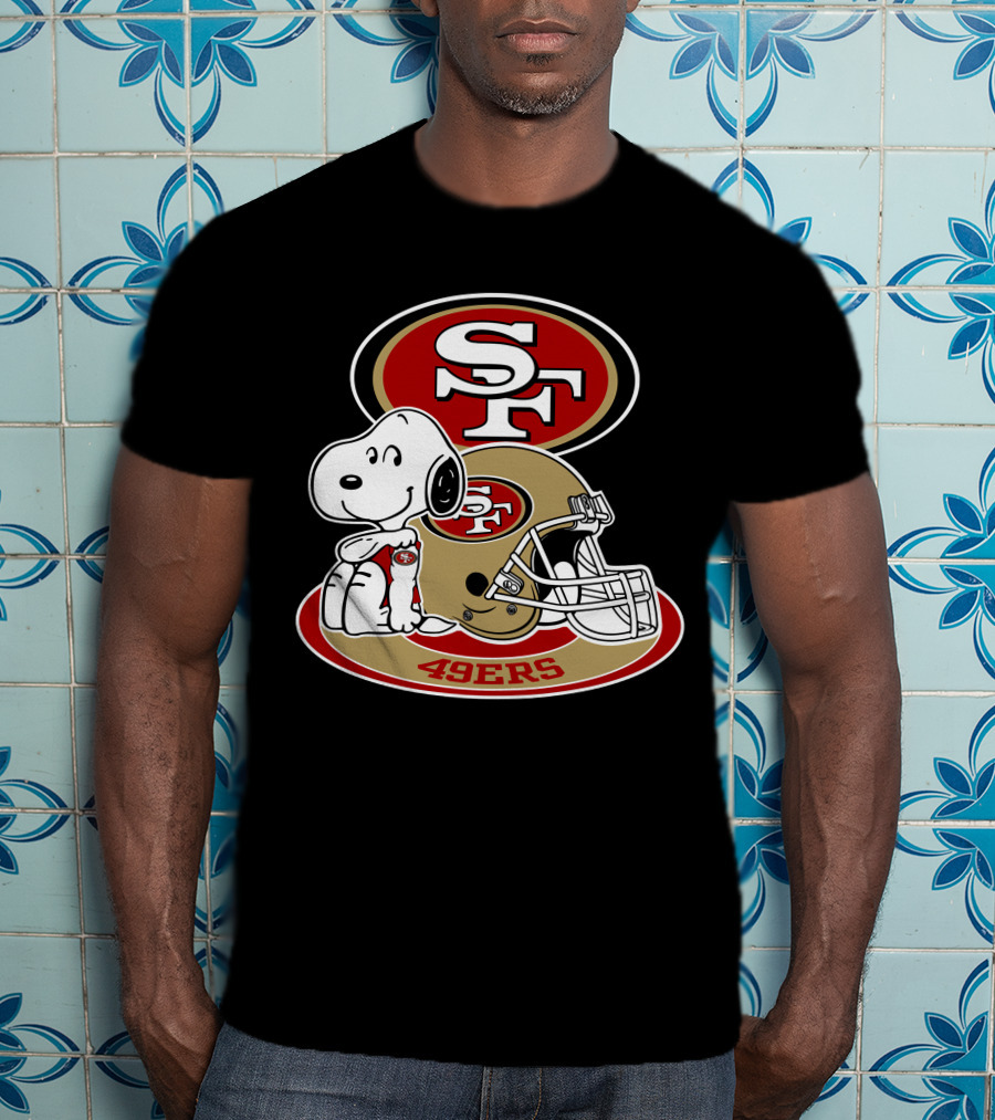 San Francisco 49ers Sf Snoopy Football Helmet 49ers T-Shirt