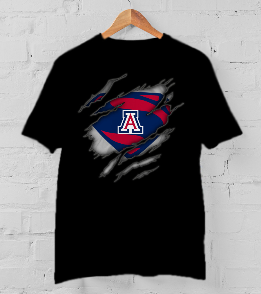 Arizona Wildcats A Logo Superman Style T-Shirt