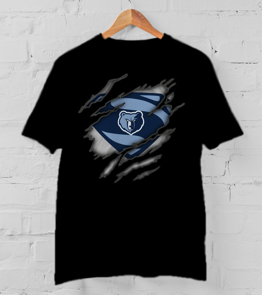 Memphis Grizzlies Logo Superhero Blend T-Shirt