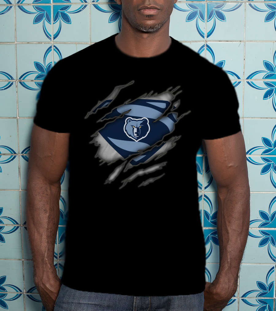 Memphis Grizzlies Logo Superhero Blend T-Shirt