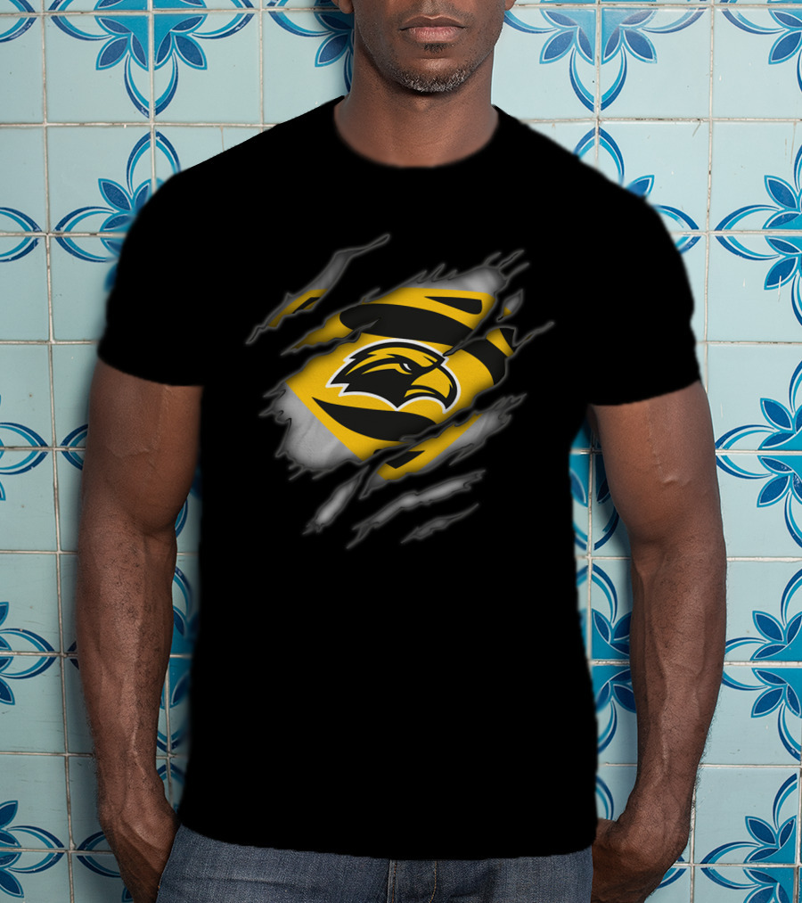 Southern Mississippi Golden Eagles Superman Style Emblem With Eagle T-Shirt