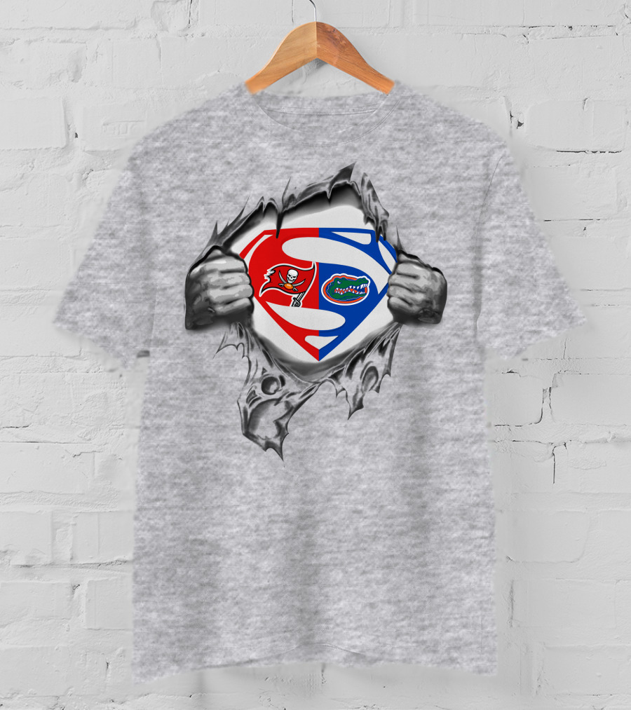 Buccaneers Florida Gators Superman Logo Mashup T-Shirt