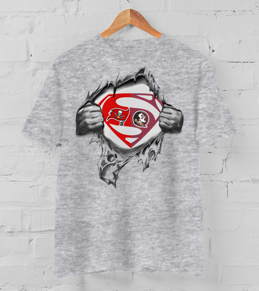 Buccaneers Florida State Seminoles Superman Logo Mashup T-Shirt