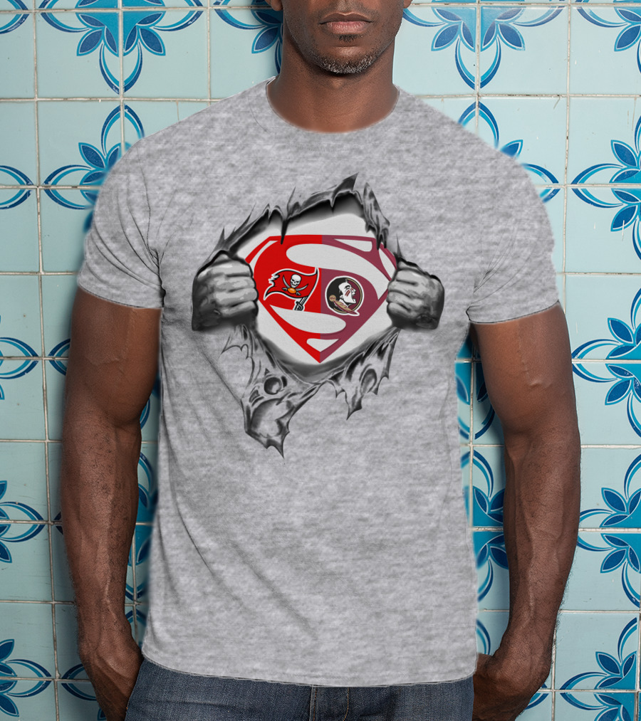 Buccaneers Florida State Seminoles Superman Logo Mashup T-Shirt
