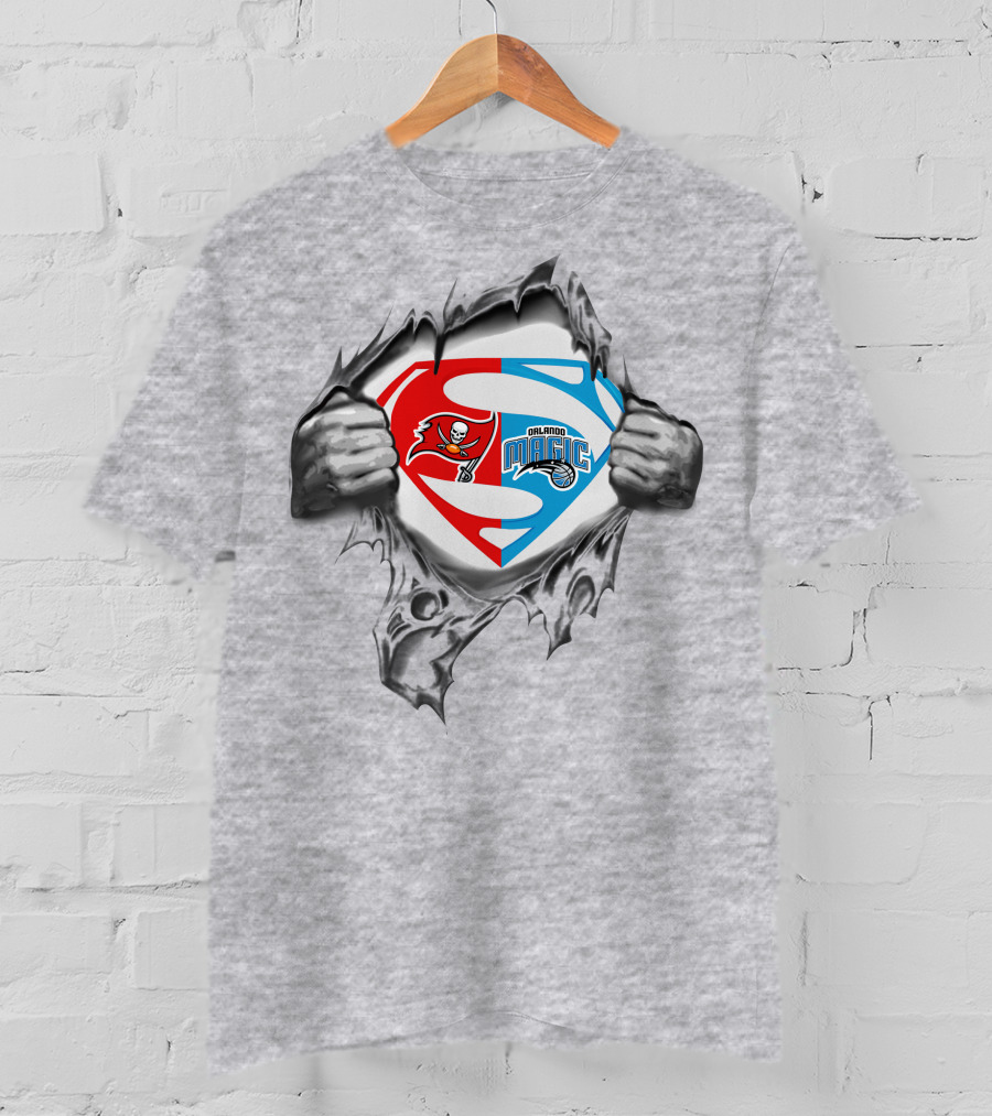 Buccaneers Orlando Magic Superman Tear Symbol T-Shirt