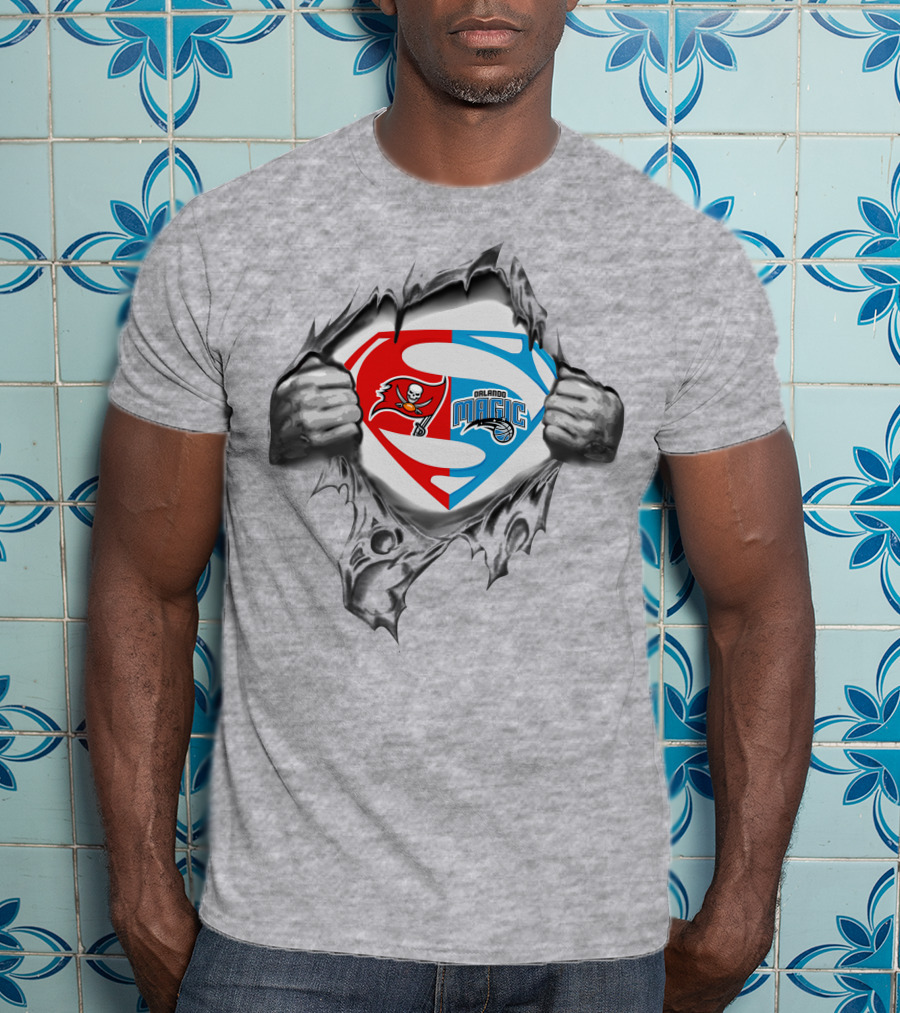 Buccaneers Orlando Magic Superman Tear Symbol T-Shirt