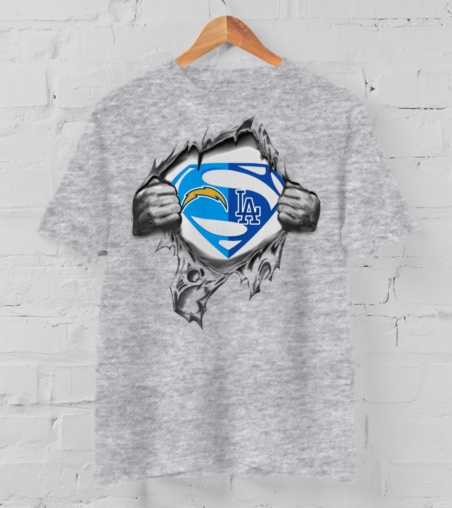 Los Angeles Chargers Dodgers Superman T-Shirt