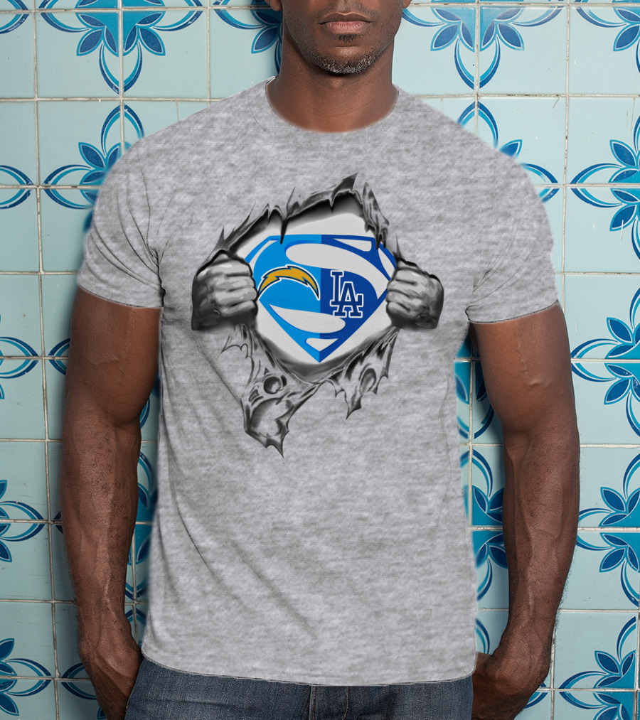 Los Angeles Chargers Dodgers Superman T-Shirt